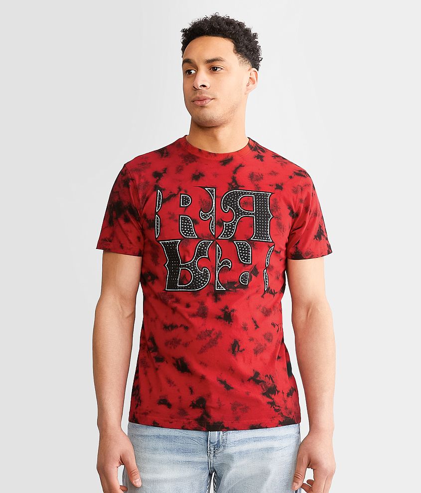 Rock Revival Huntley T-Shirt - Men's T-Shirts in Red Tie Dye | Buckle