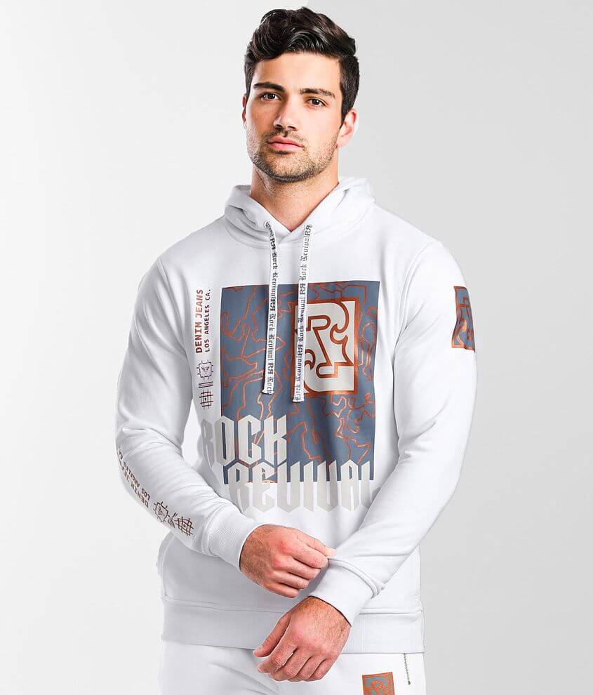 Rock Revival Nolan Hooded Sweatshirt - Men's Sweatshirts in White | Buckle