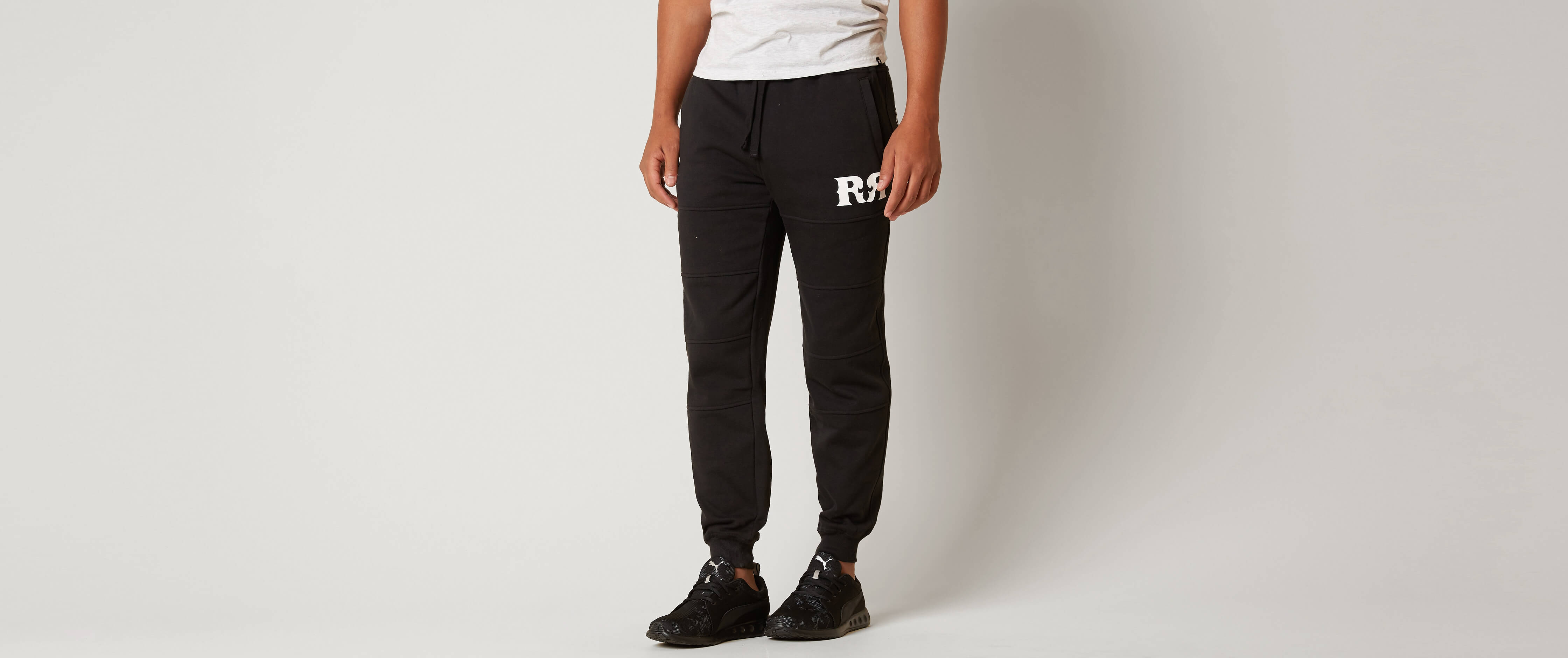 Rock Revival Liam Panel Jogger Men's Pants in Black Buckle