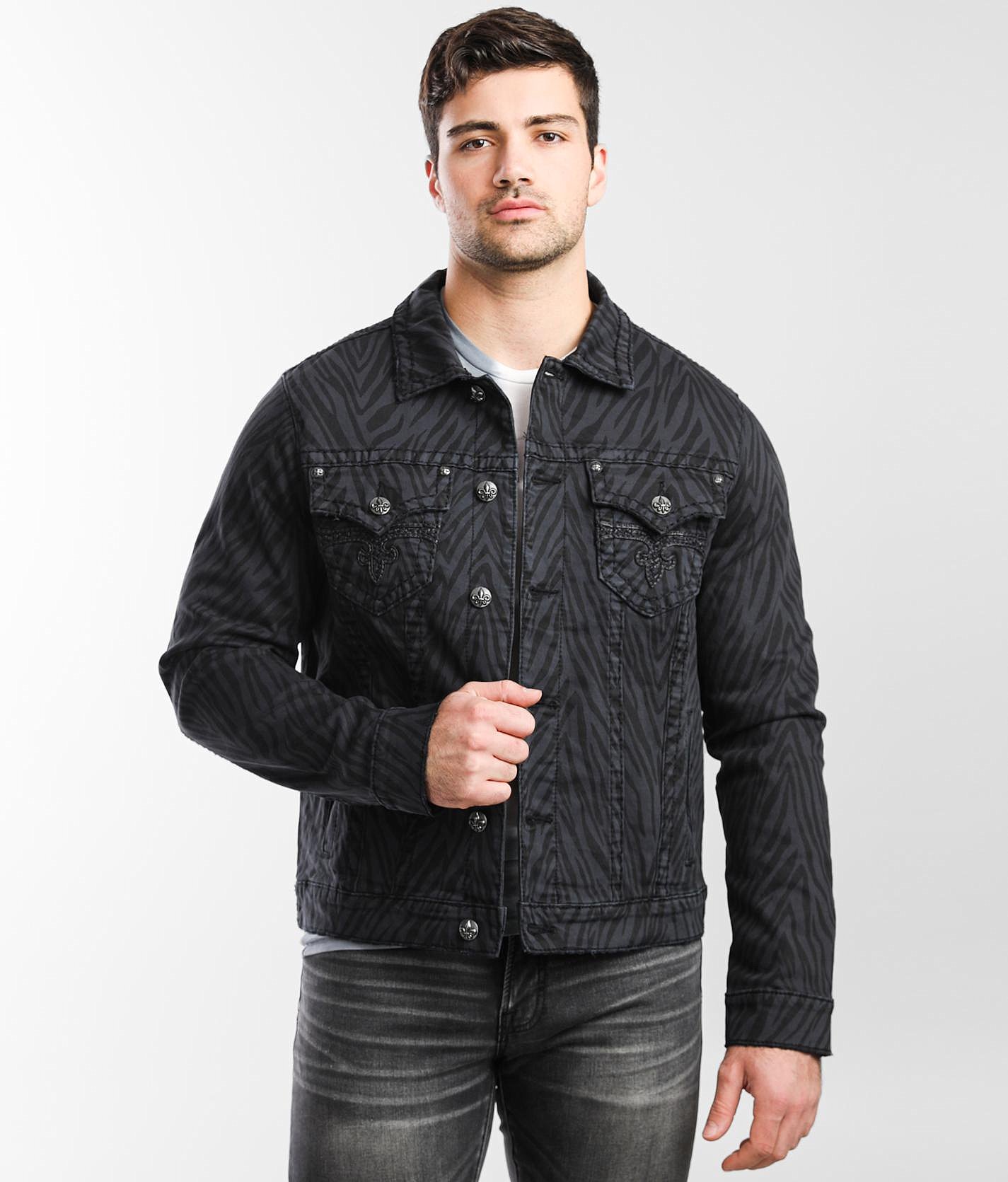 mens rock revival jean jacket