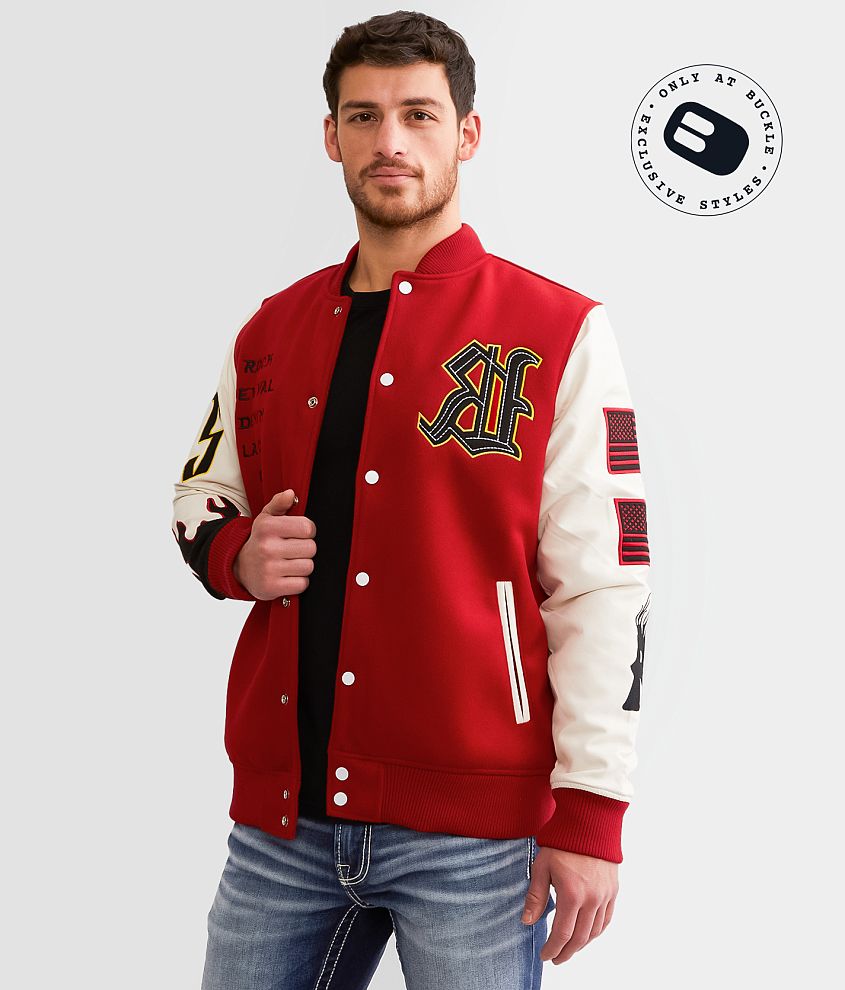 Rock Revival Varsity Jacket - Men's Coats/Jackets in Red White | Buckle