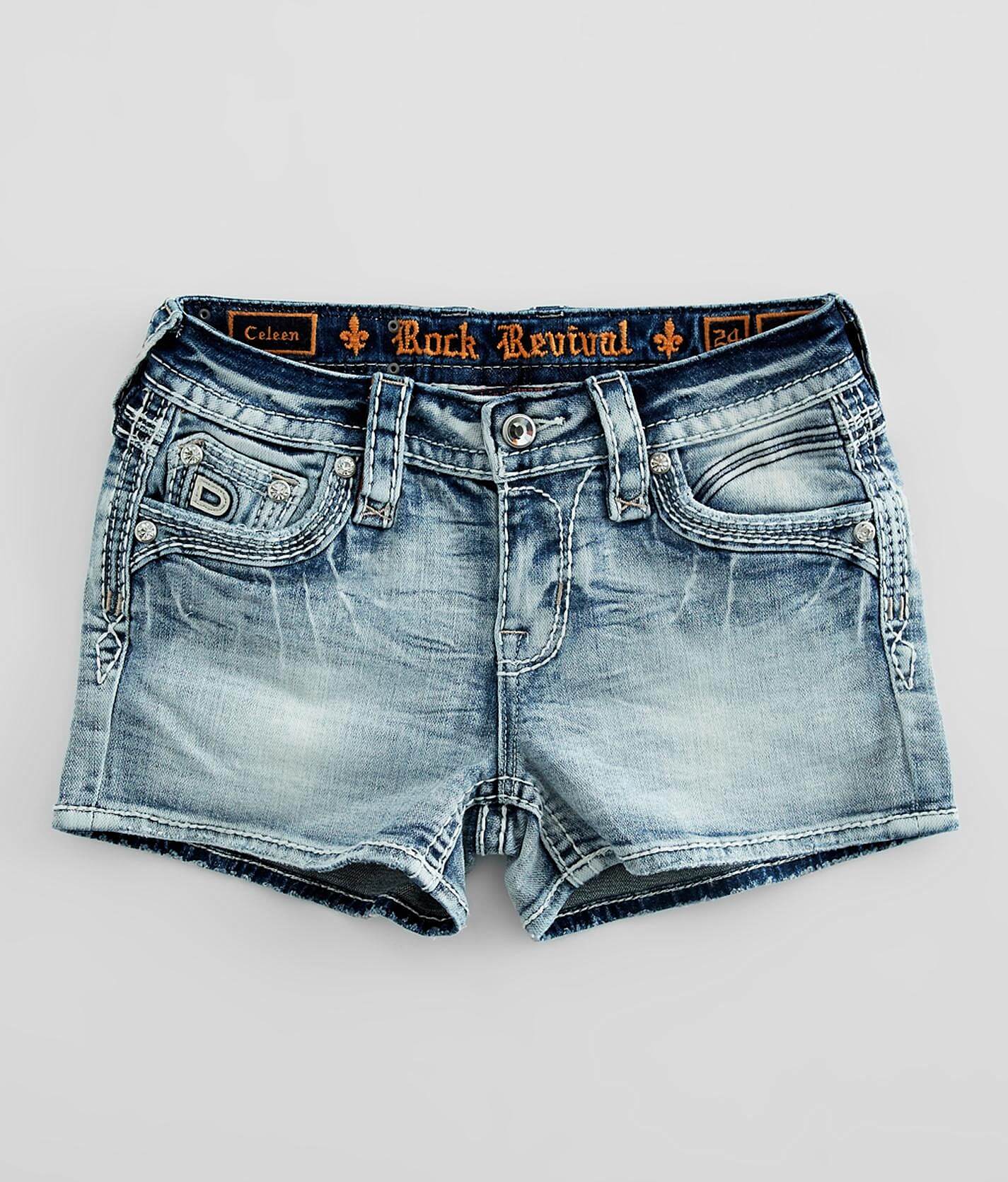 purple levi shorts