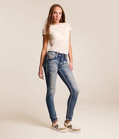 Rock Revival Lavinia Mid-Rise Skinny Stretch Jean front view