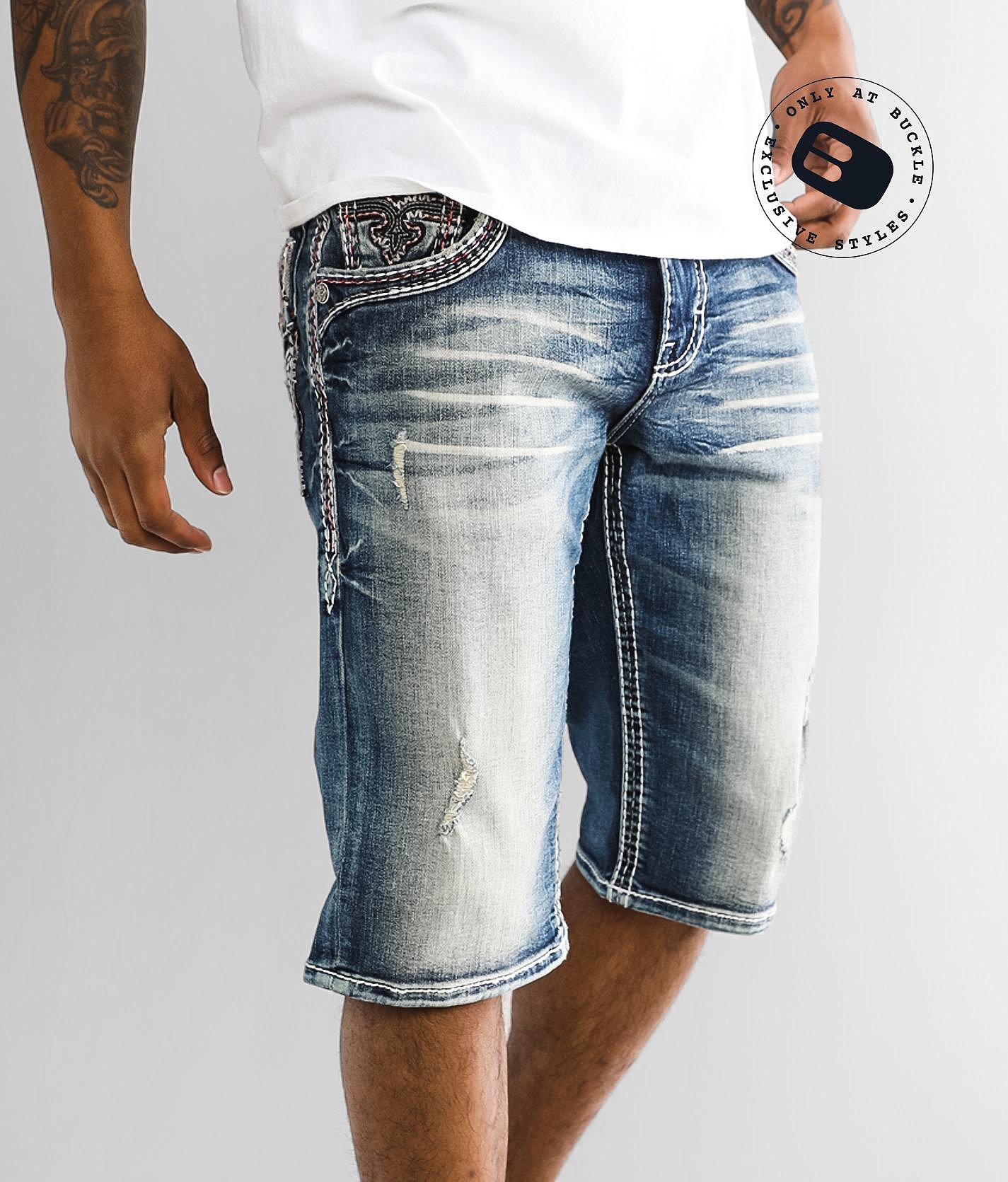 mens long jeans shorts