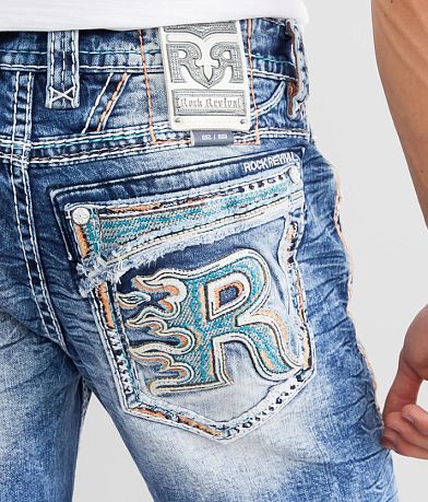 Rock Revival Navin Stretch Short BACK_POCKET