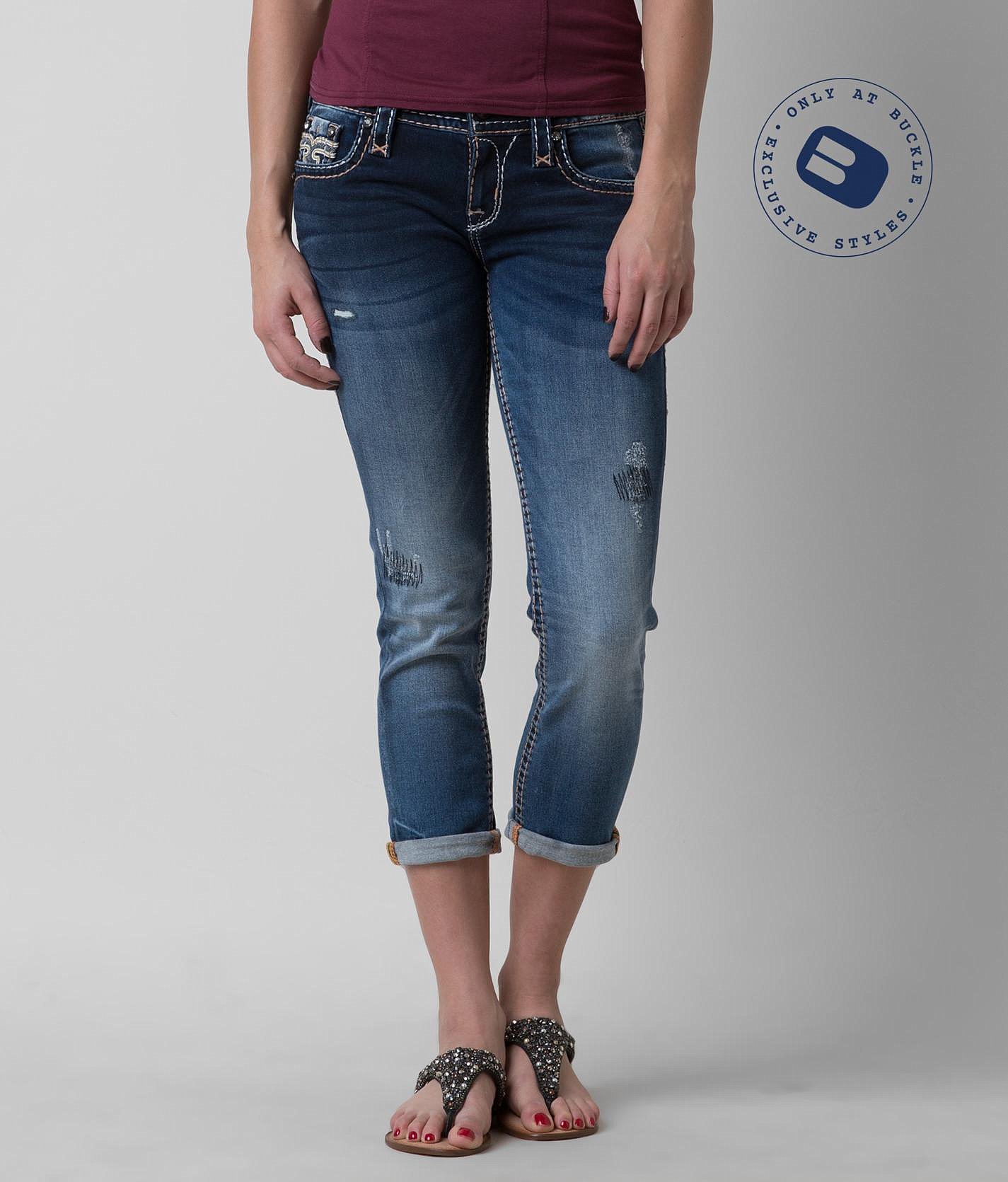 buckle capri jeans