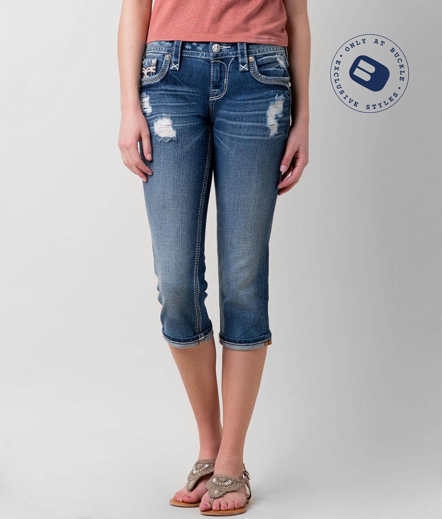 buckle cropped jeans