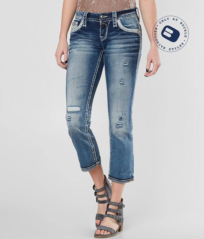 Rock Revival Hettie Cuffed Stretch Capri Jean front view