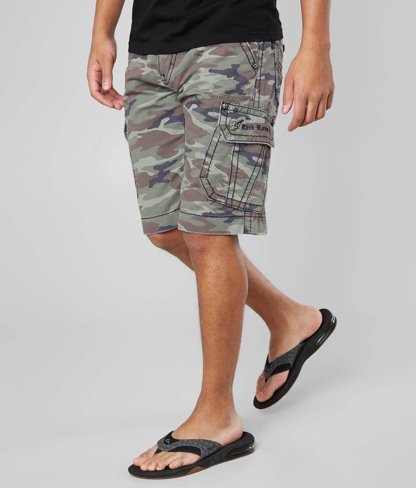 gray camo cargo shorts