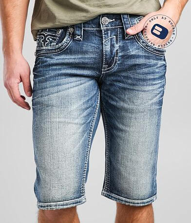 rock revival denim shorts mens