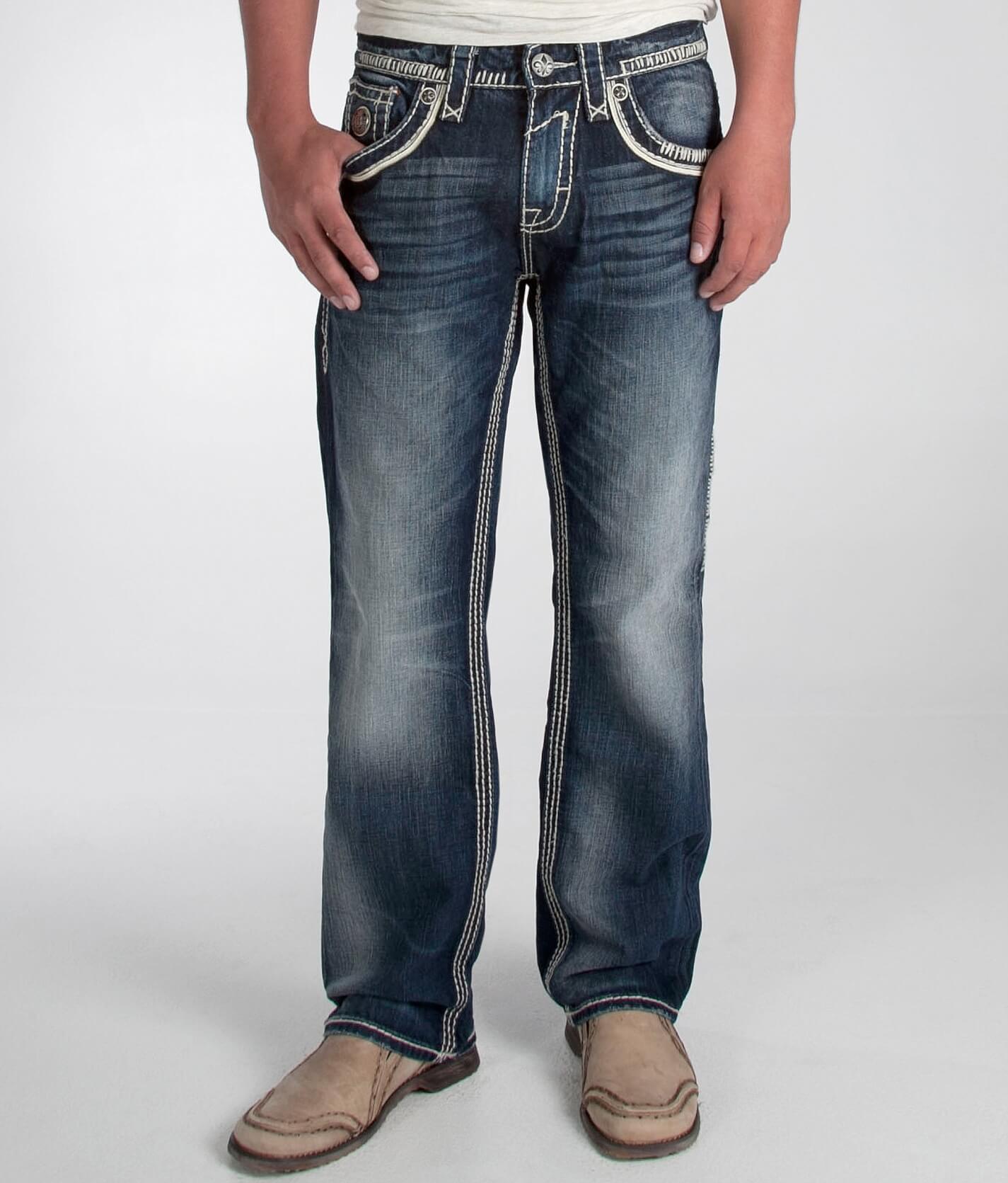 relaxed fit men rock revival jeans