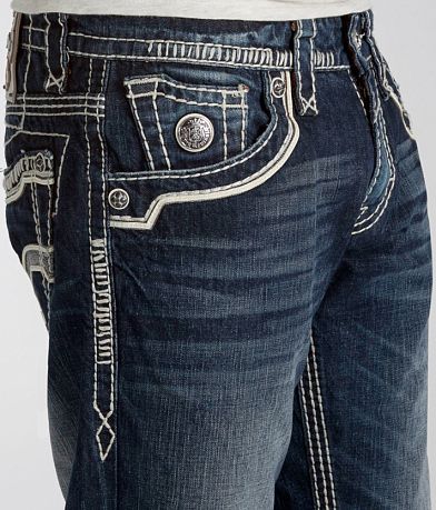 Rock Revival Jason Relaxed Straight Jean right detail view