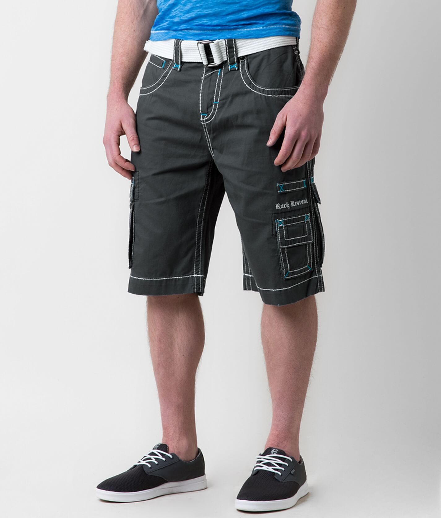 rock revival mens cargo shorts