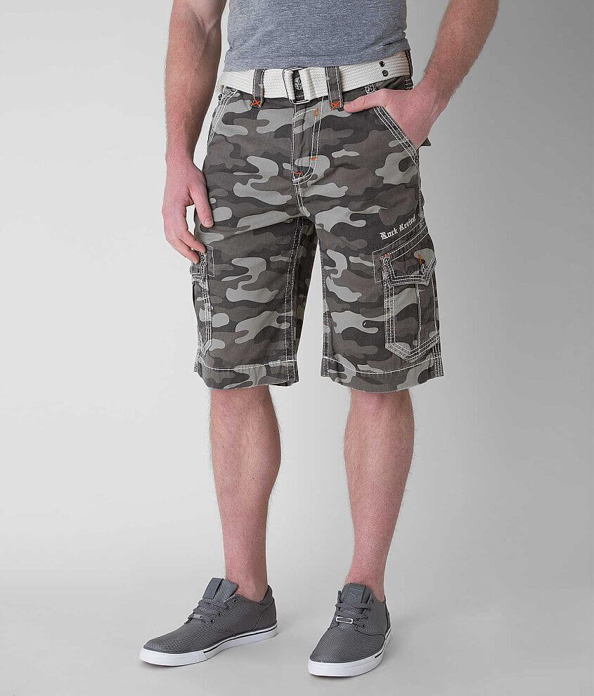 Rock Revival Classic Cargo Short Men S Shorts In Khaki Camo Buckle