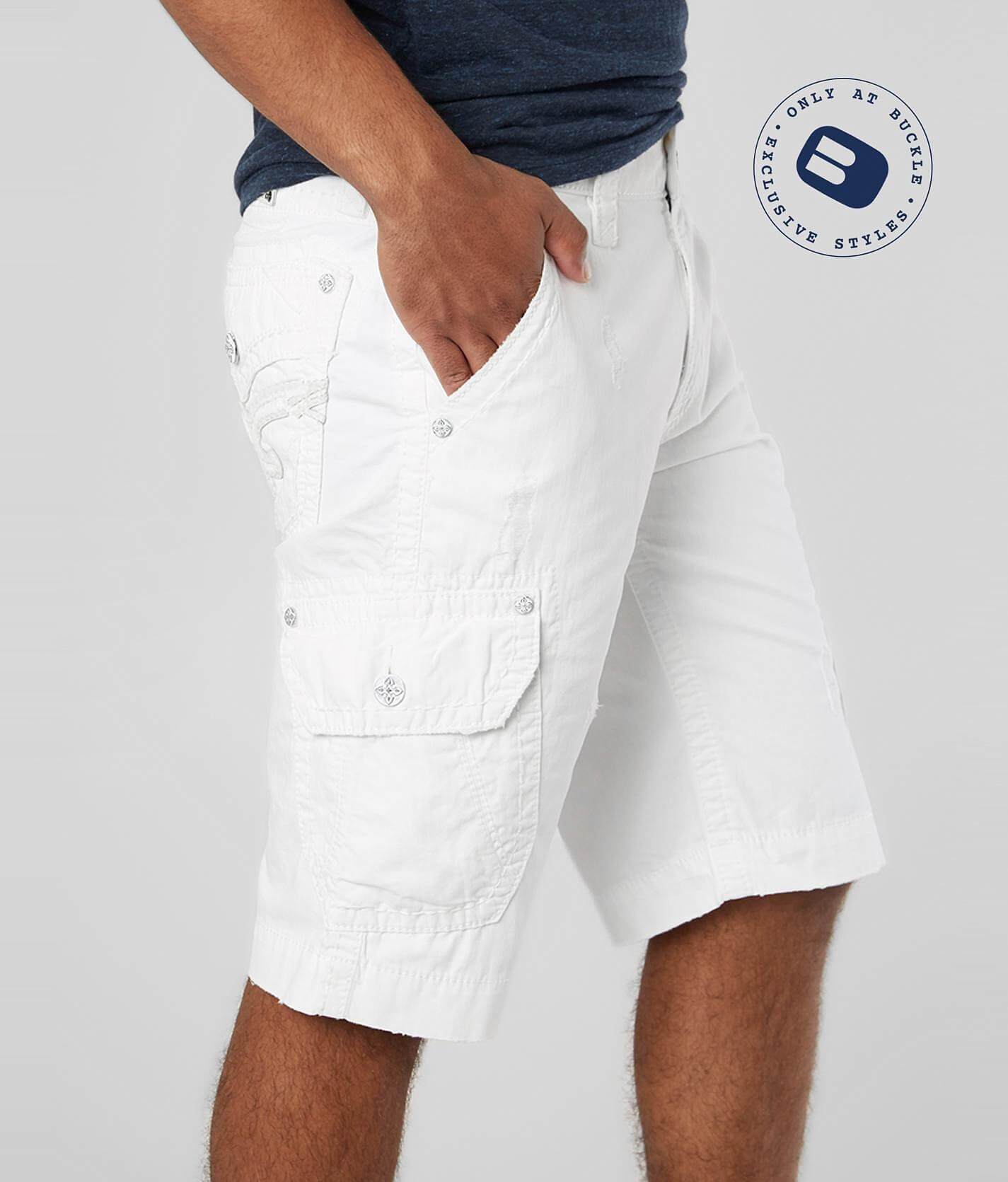 cargo white shorts