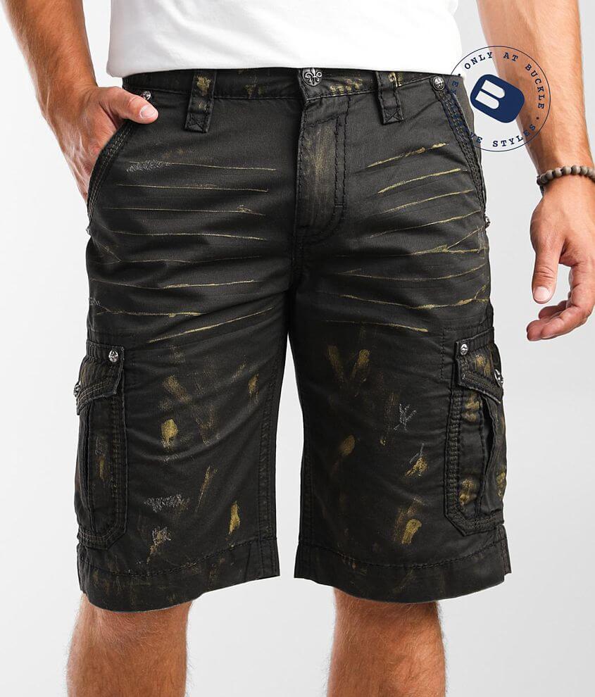 Rock Revival Classic Cargo Short - Men's Shorts in Charcoal Gold | Buckle