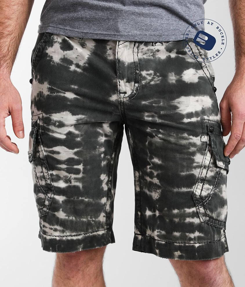 Rock Revival Classic Cargo Short Men S Shorts In Grey Camo Buckle