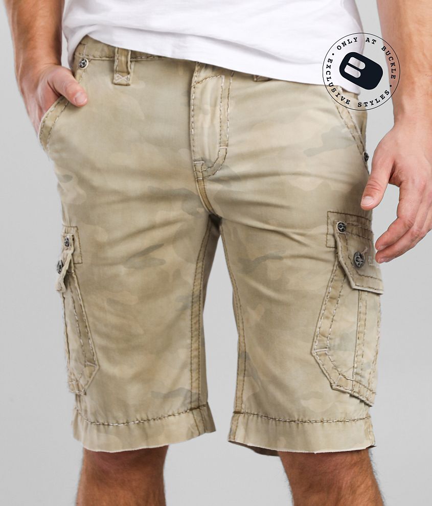 Rock Revival Classic Camo Cargo Short - Men's Shorts in Grey Camo | Buckle