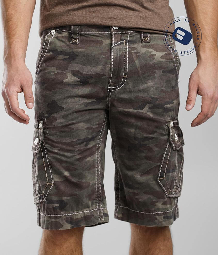 Rock Revival Classic Camo Cargo Short - Men's Shorts in Grey Camo