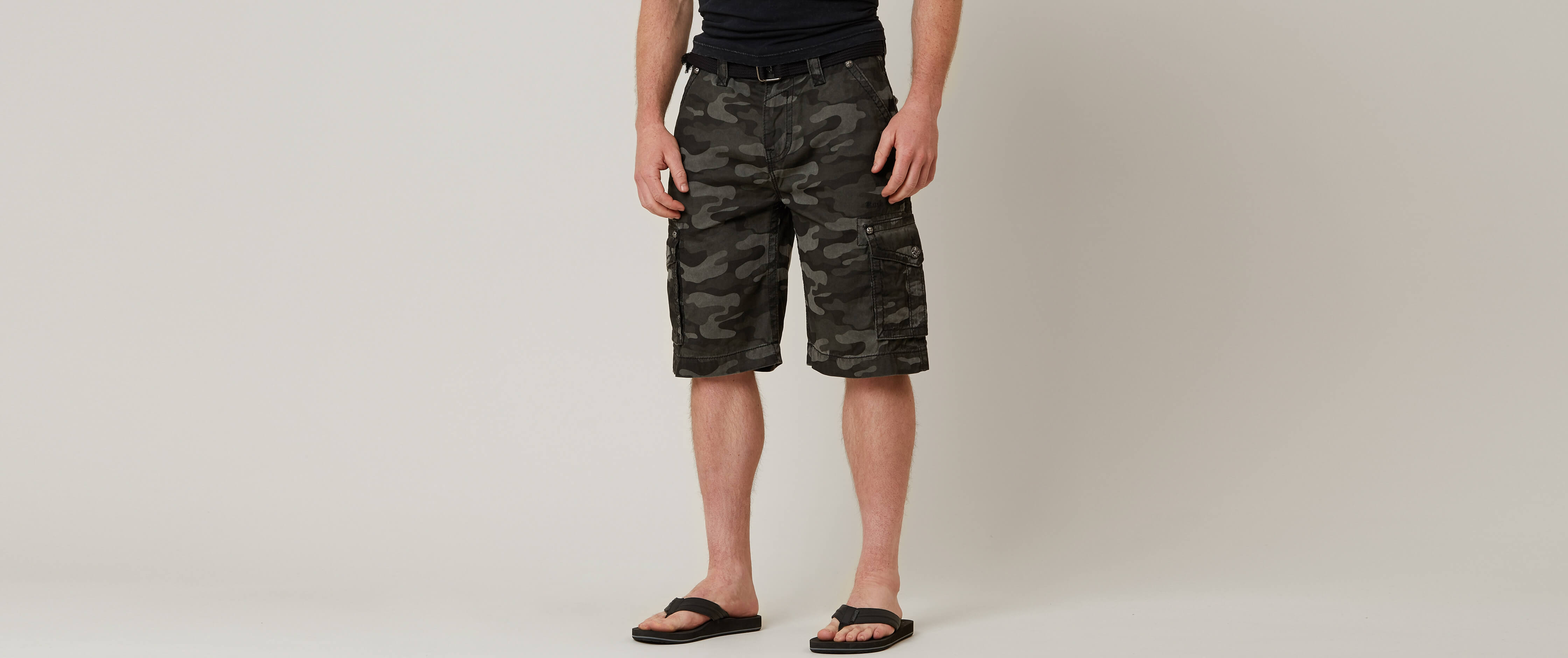 Rock Revival Classic Camo Cargo Short Clothing in Olive Camo