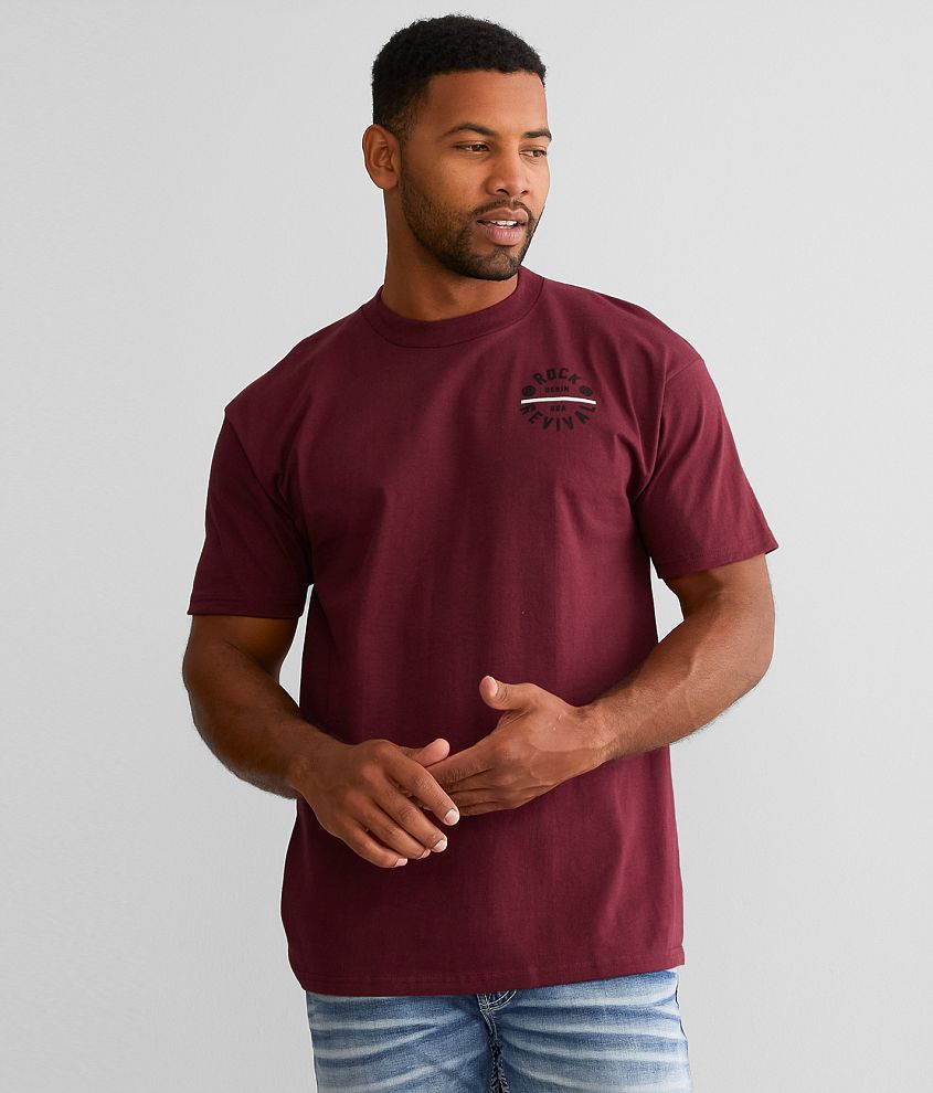 Burgundy t hot sale shirt mens