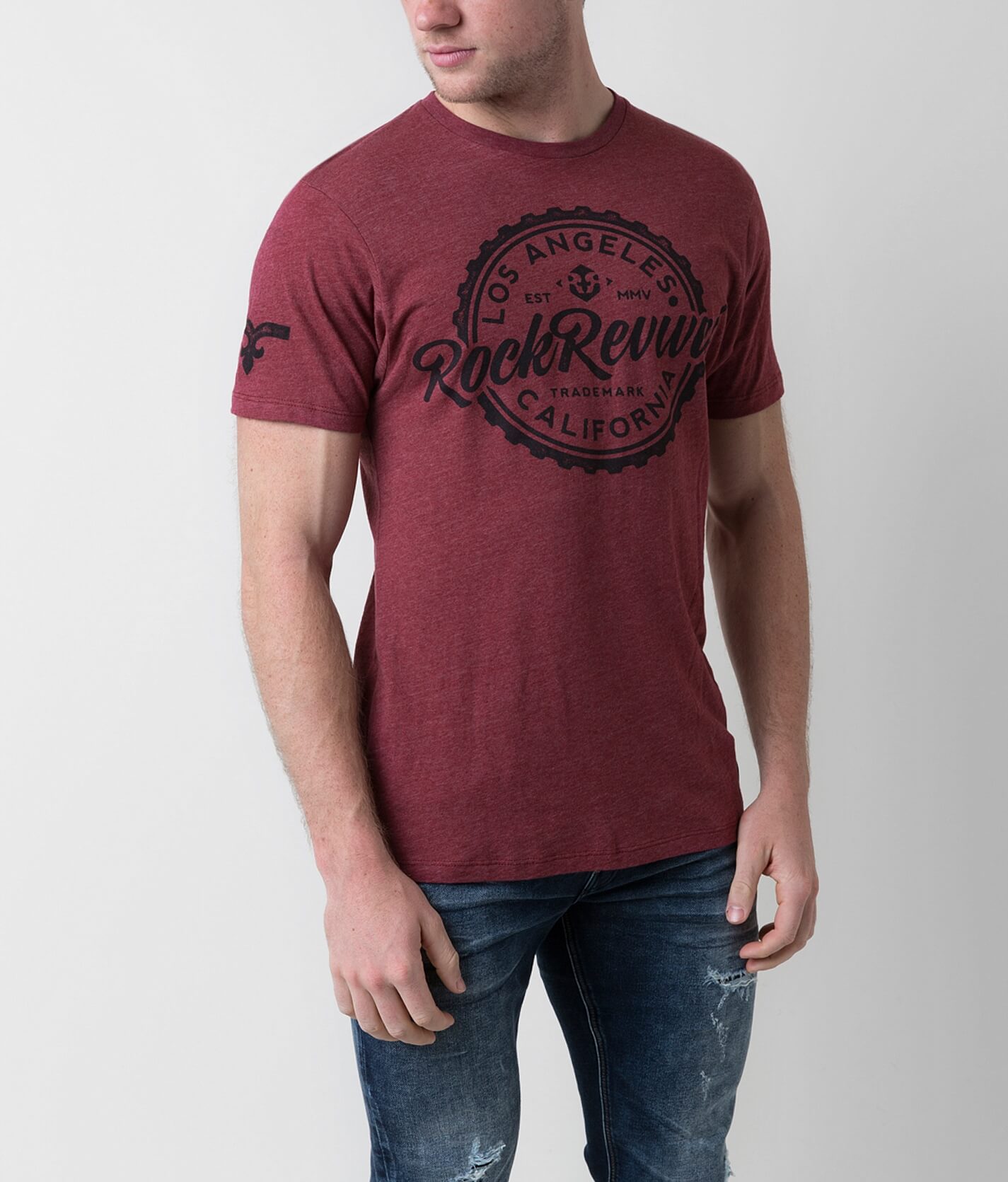 burgundy rock revival jeans