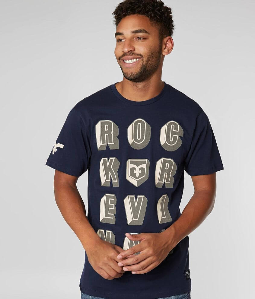 Rock Revival Davin T-Shirt - Men's T-Shirts in Navy | Buckle
