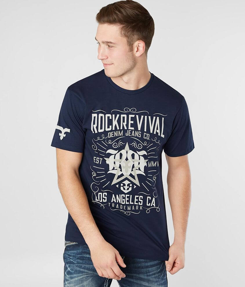 Rock Revival Trenton T-Shirt - Men's T-Shirts in Navy | Buckle