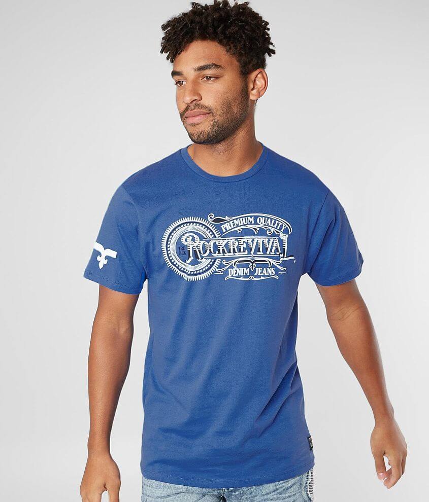 Rock Revival Kemen T-Shirt - Men's T-Shirts in Imperial Blue | Buckle