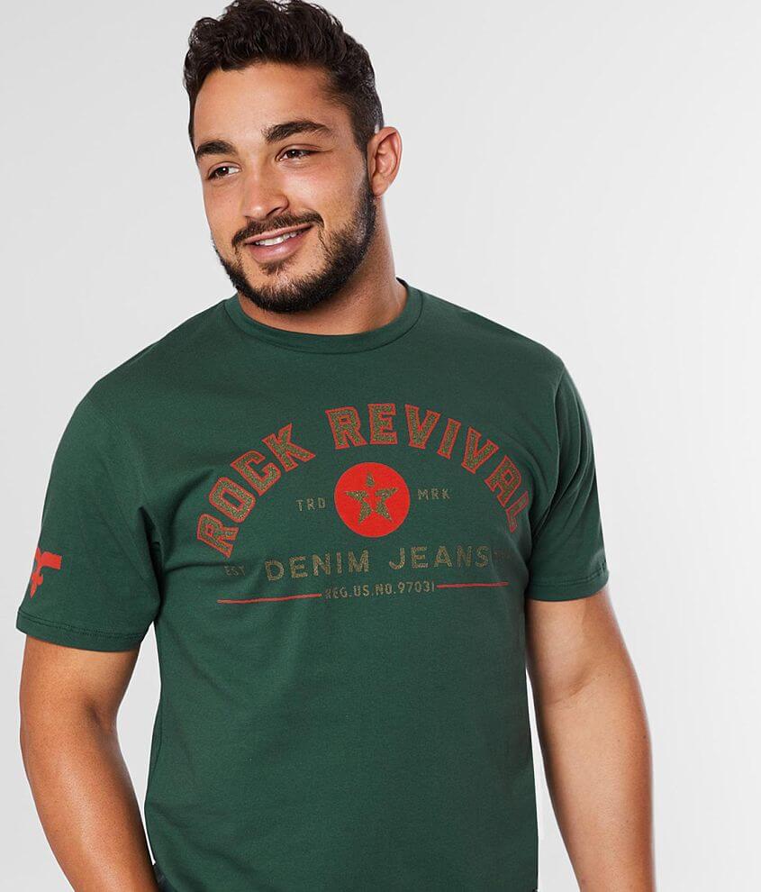 Rock Revival Mac T-Shirt - Men's T-Shirts in Green | Buckle