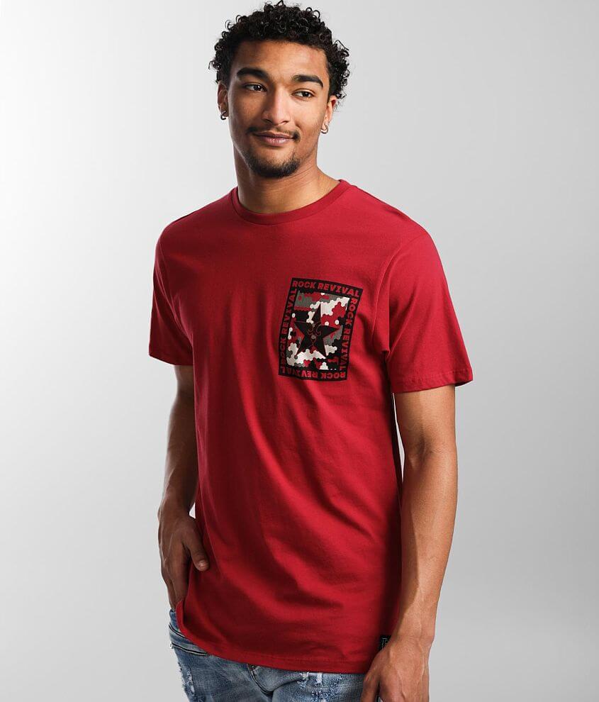 Rock Revival Willem T-Shirt - Men's T-Shirts in Red | Buckle