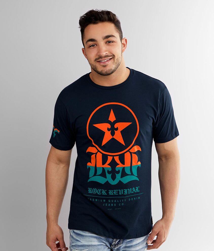 Rock Revival Lowe T-Shirt - Men's T-Shirts in Navy | Buckle