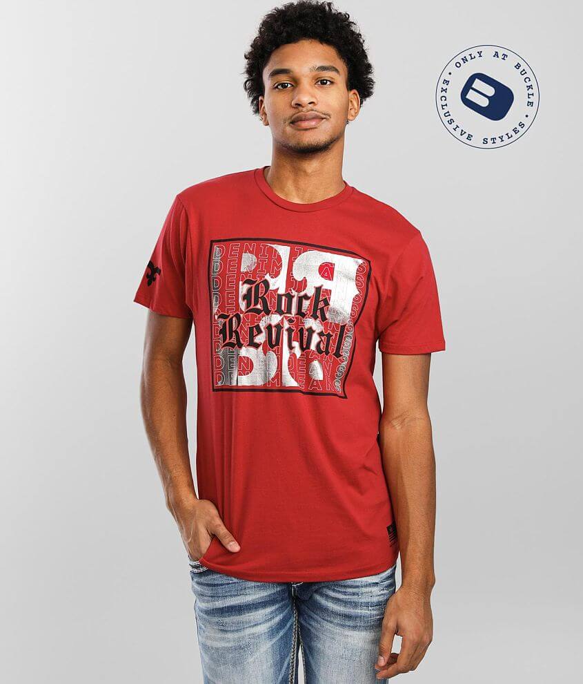 Rock Revival Nelson T-Shirt - Men's T-Shirts in Red | Buckle