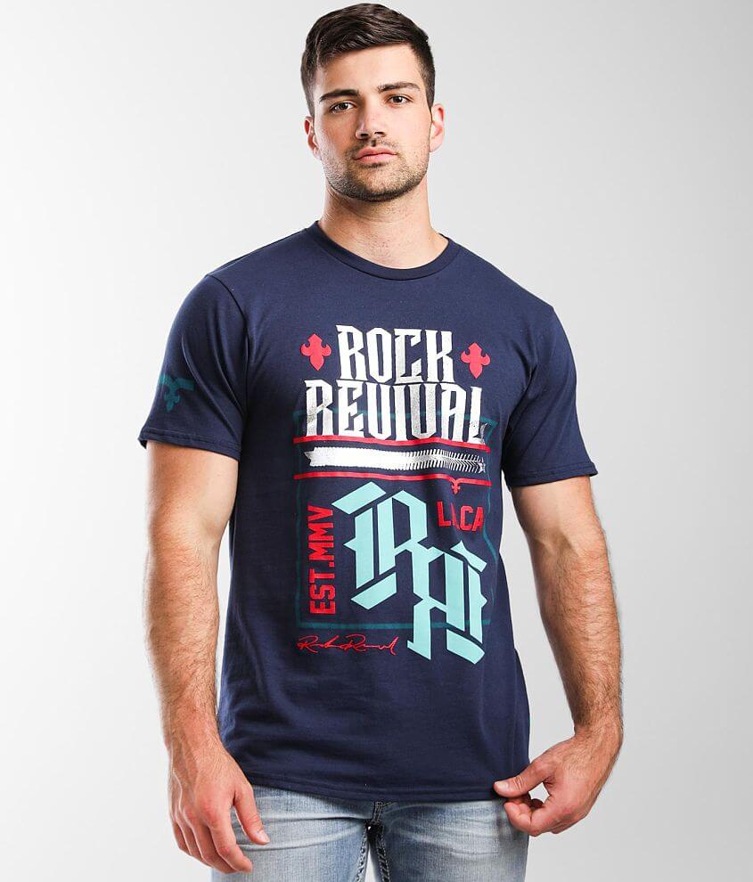 Rock Revival Dean T-Shirt - Men's T-Shirts in Navy | Buckle