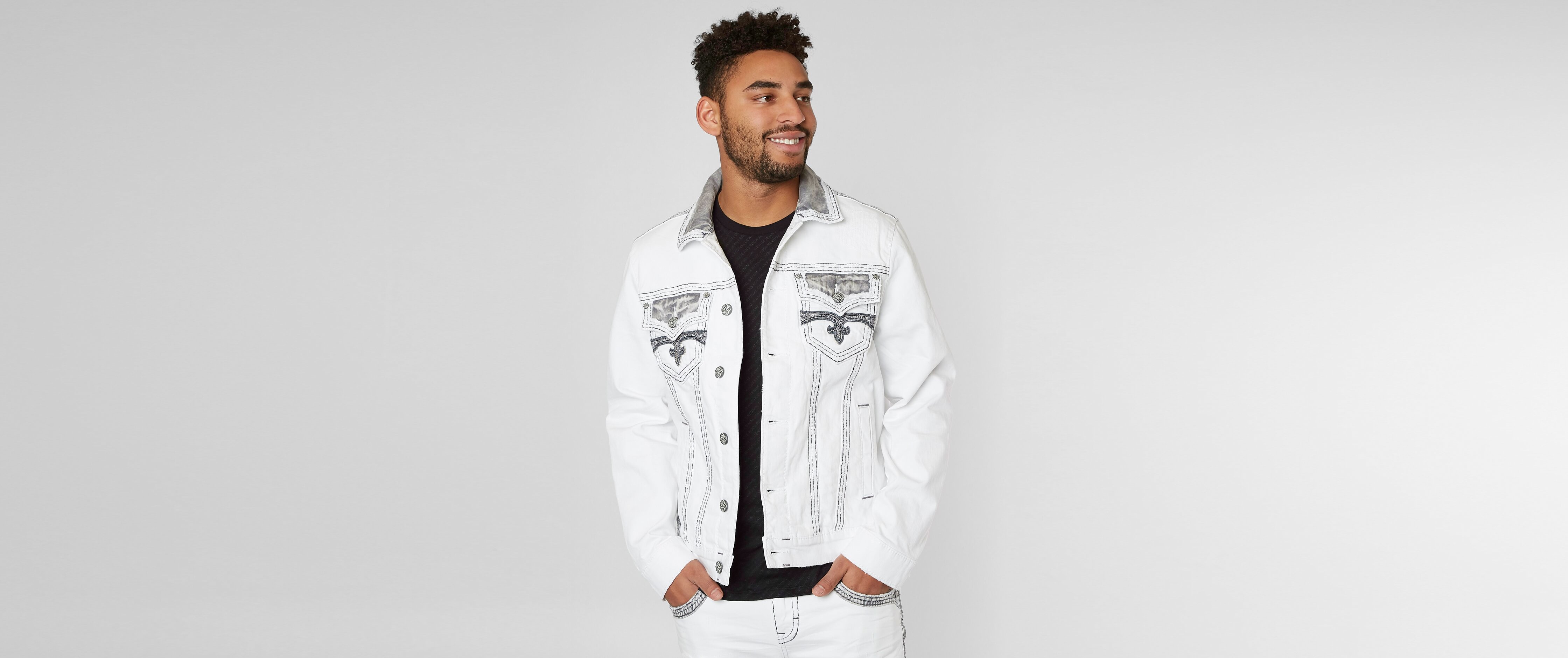 rock revival denim jacket