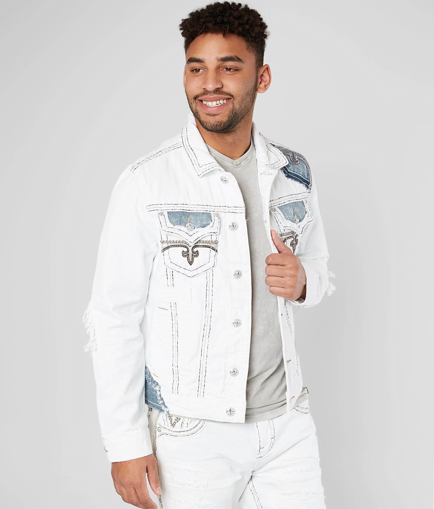 mens rock revival jean jacket