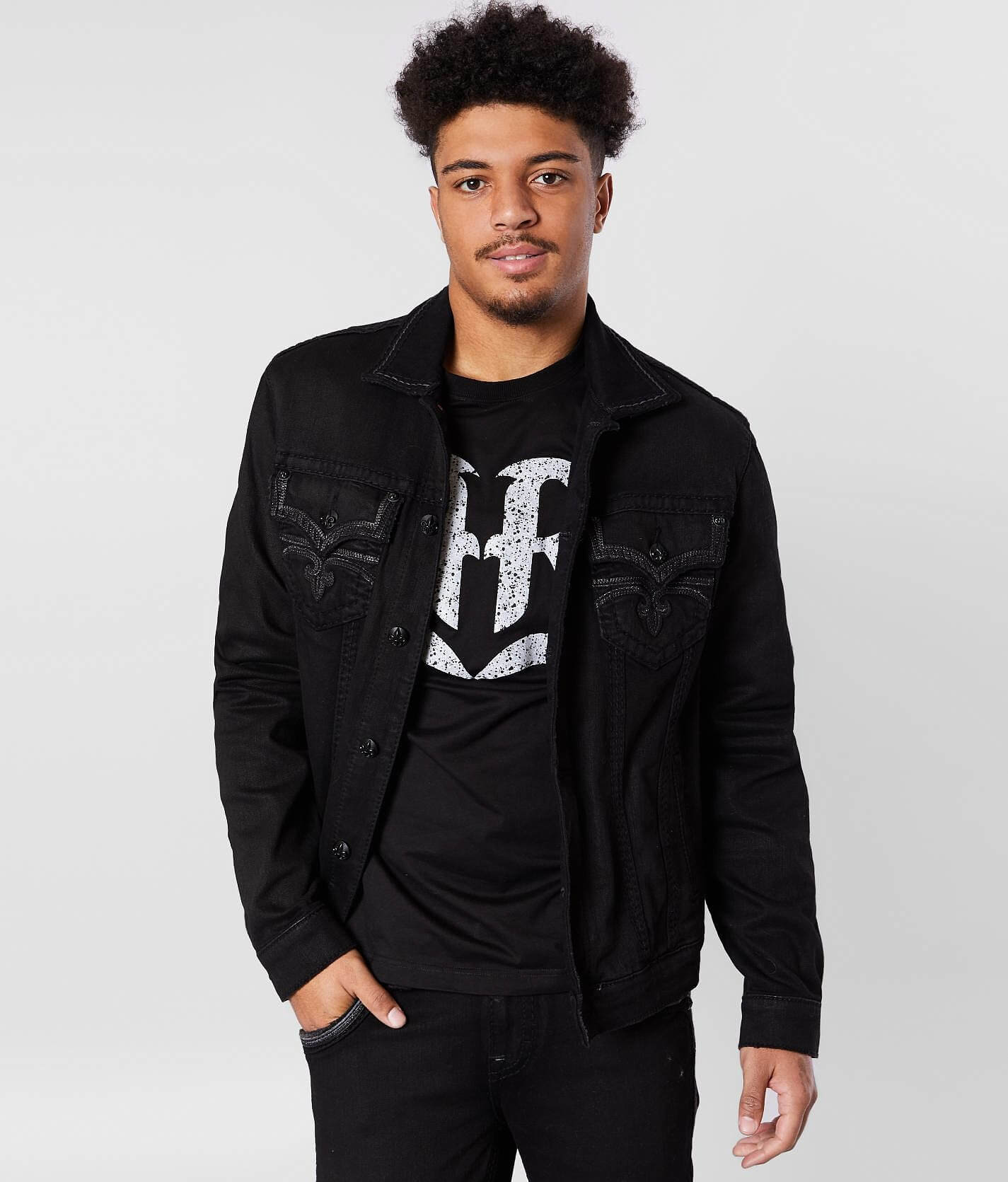 rock revival denim jacket