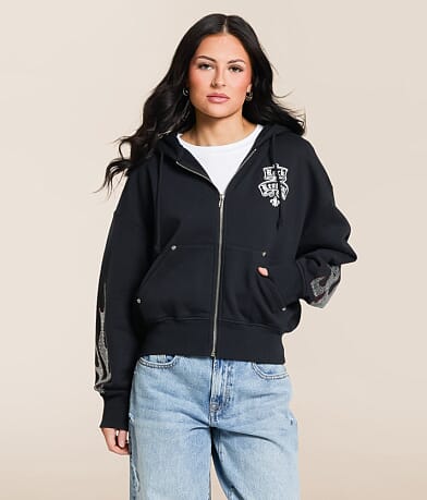 Rock Revival Chrome Flame Hoodie front view