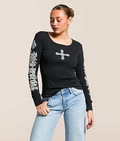 Rock Revival Cross T-Shirt front view