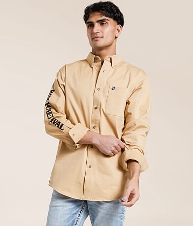 Rock Revival Solid Stretch Shirt front view