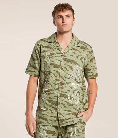 Rock Revival Twill Camo Shirt front view