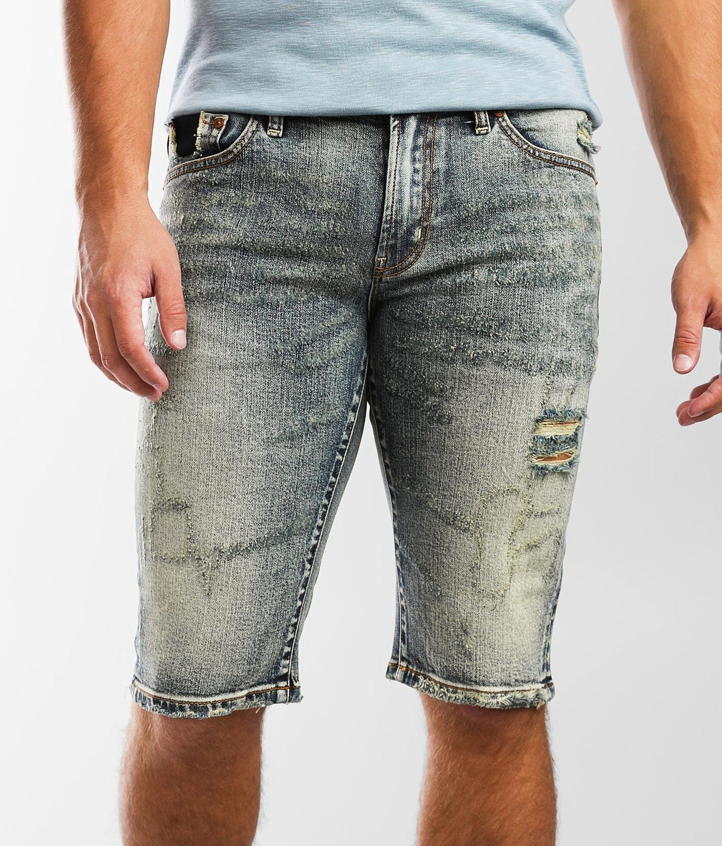 rock revival denim shorts mens