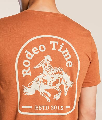 Rodeo Time Bronc Badge T-Shirt back view