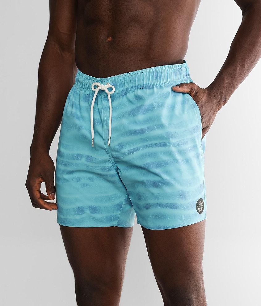 Blue Watercolor Men's swim trunks