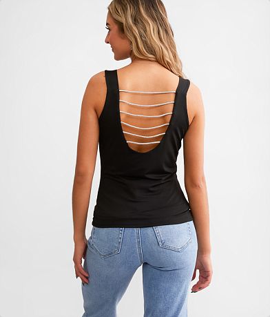 red by BKE Strappy Glitz Tank Top BACK