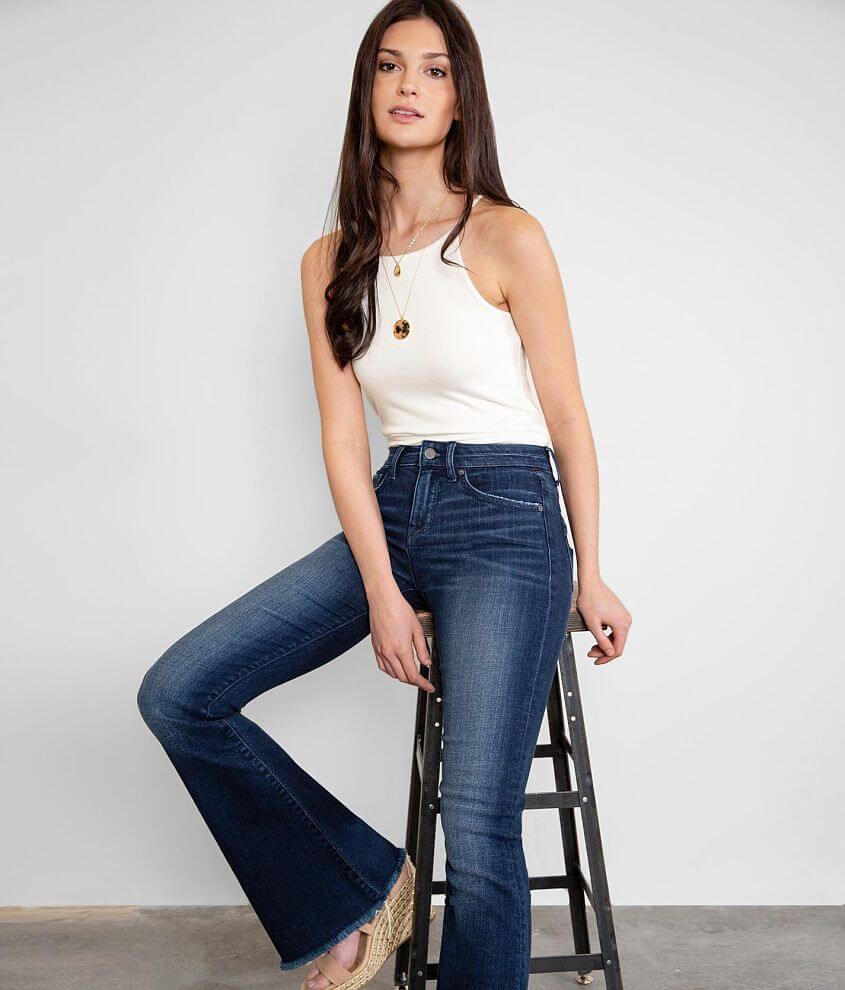 Buckle Black High Neck Tank Top front view