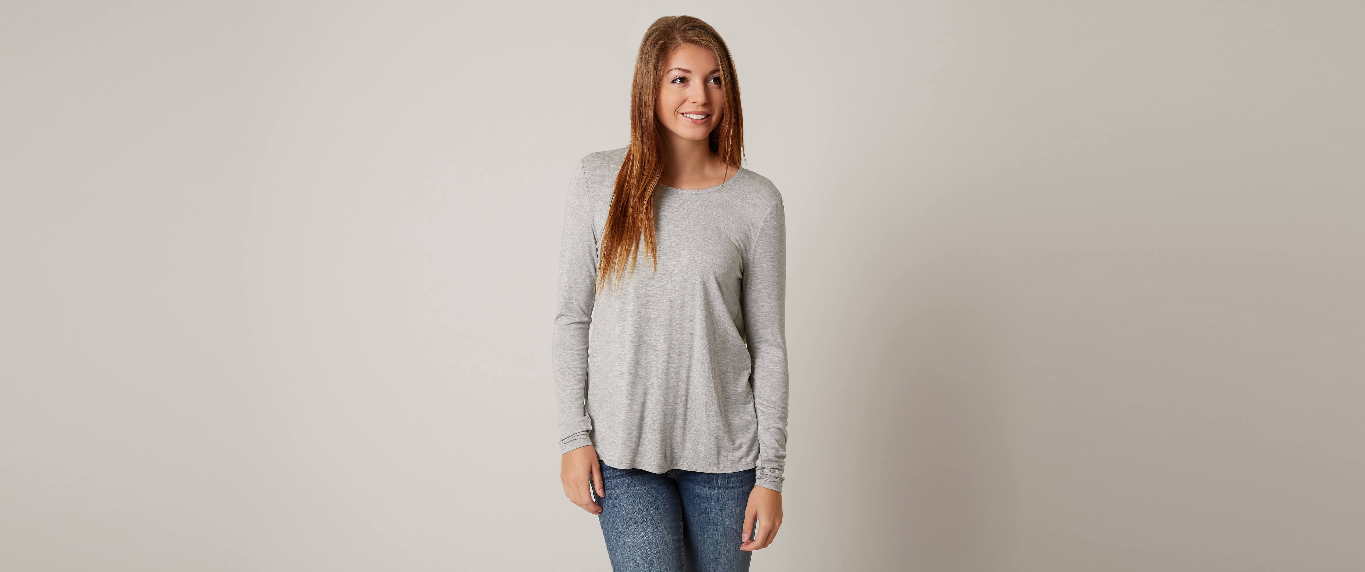 Image of red by BKE High Low Hem Top