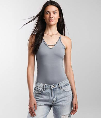 Willow & Root Cinched Bodysuit - Women's Bodysuits in Crown Blue