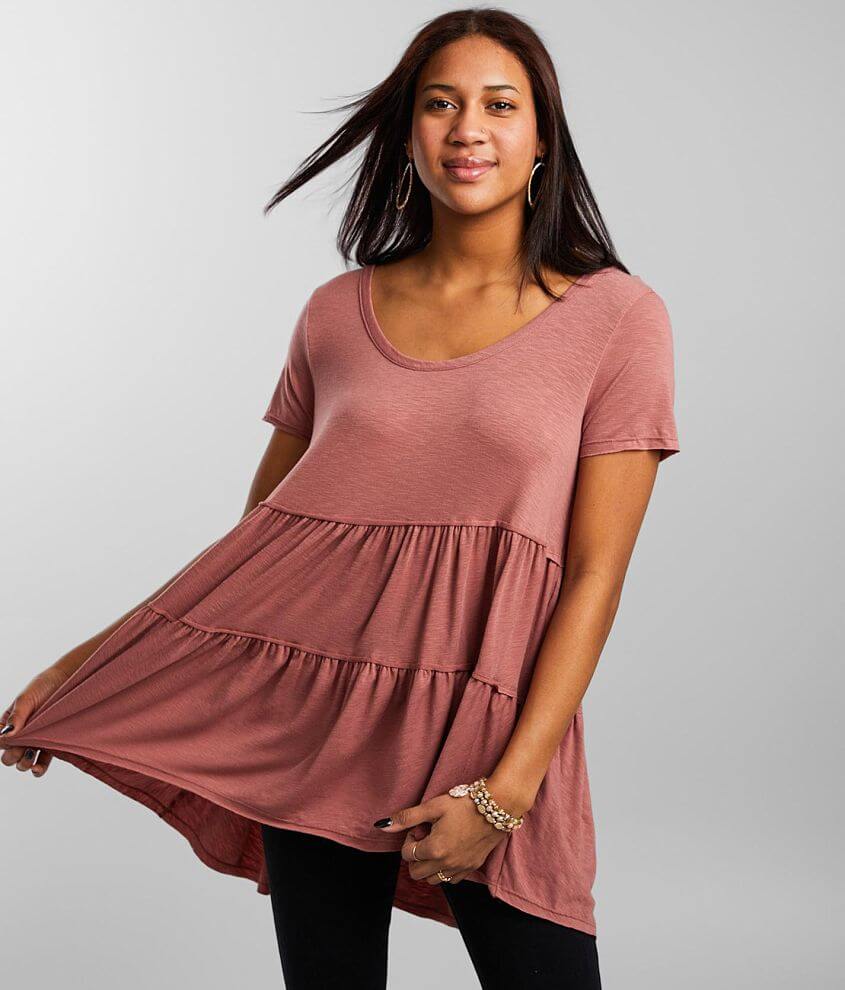 Time And Tru Women's Babydoll Tunic Top 