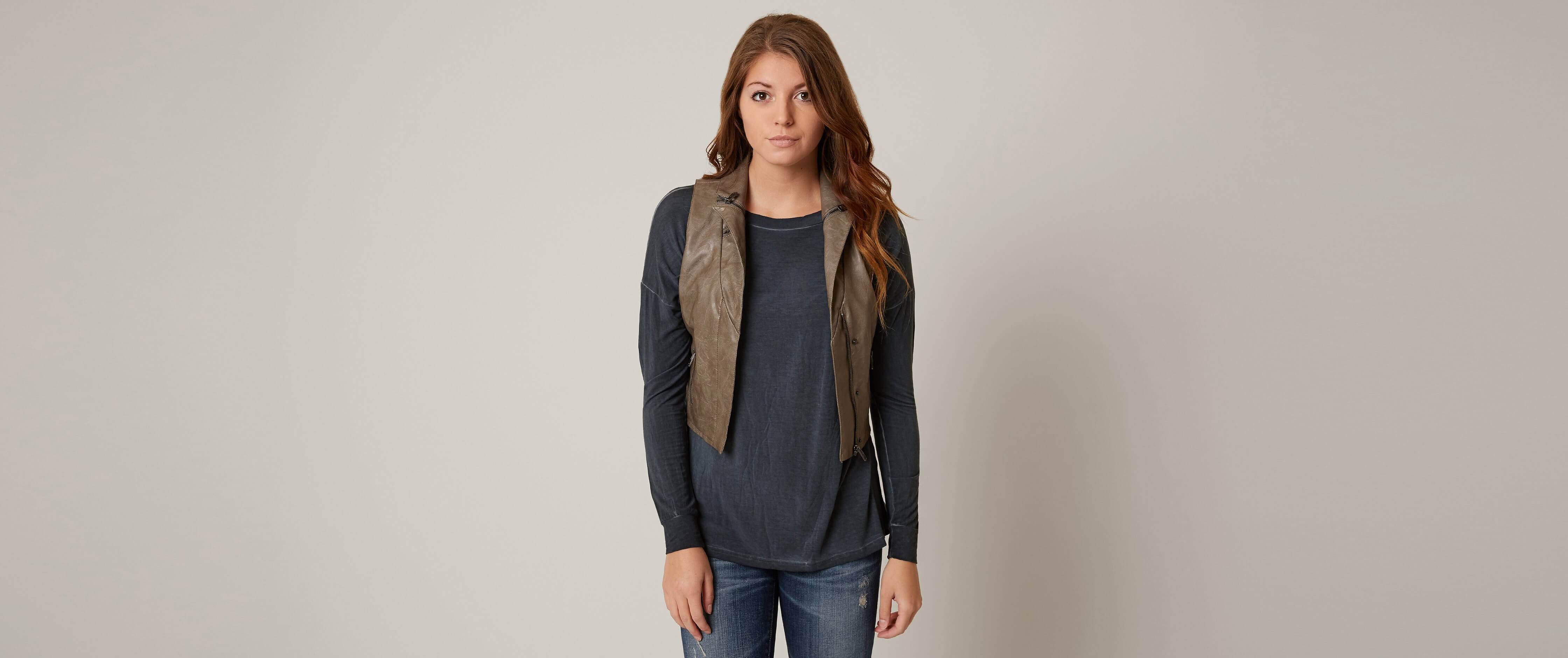 Image of Be by Blanc Noir Faux Leather Vest